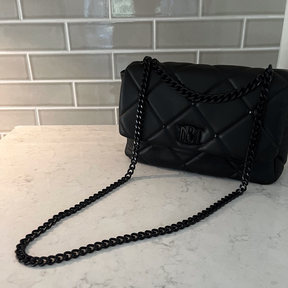 Badgley Mischka black quilted purse